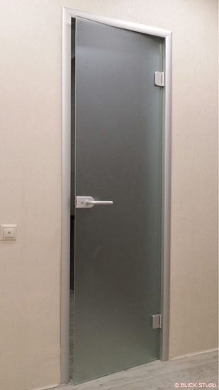 Стеклянные межкомнатные двери с алюминиевой дверной коробкой системы ALBOX